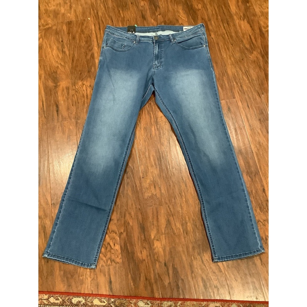 BUFFALO David Bitton Mens Slim Stretch Jeans 38x34 Med Blue 5 Pocket Pants